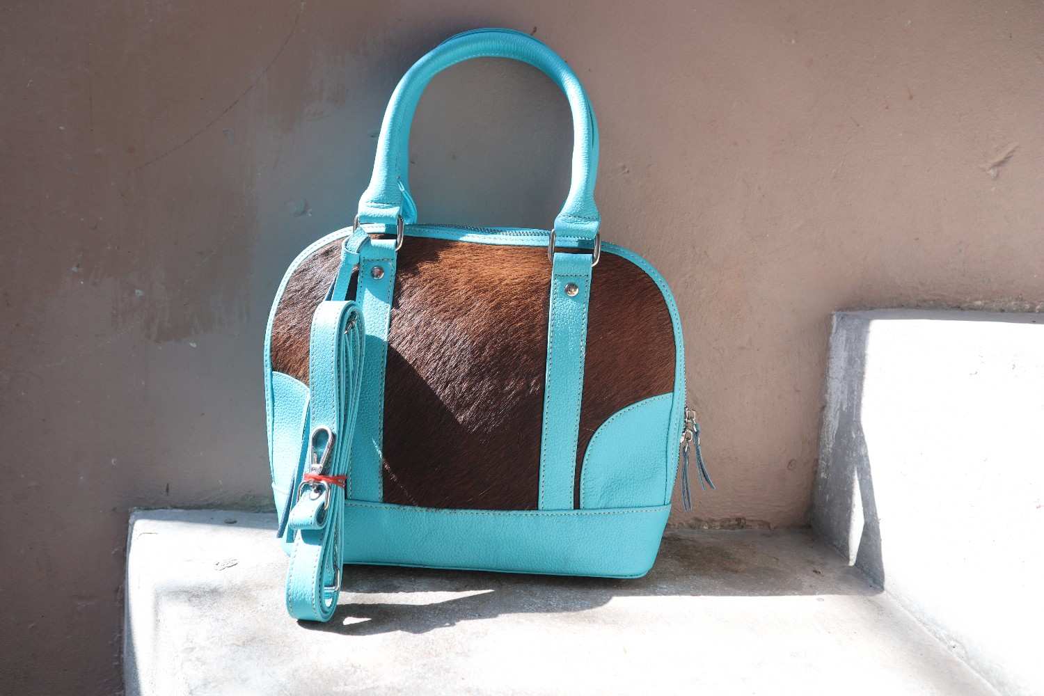 cowhide tote bag for women