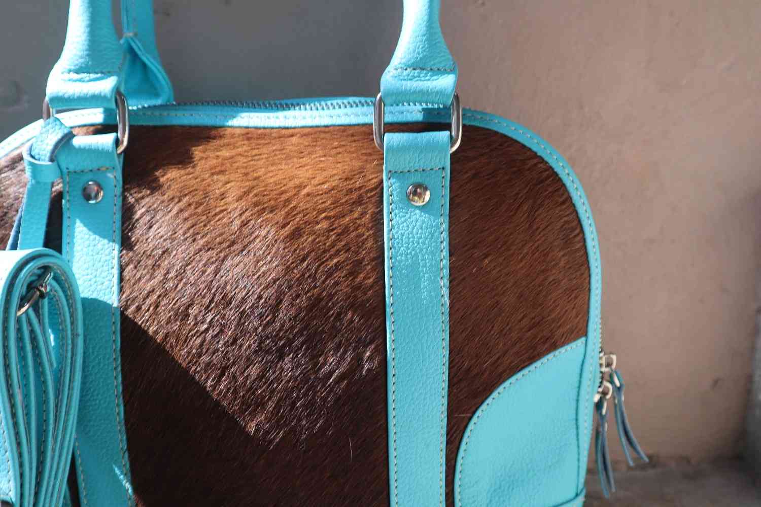 Classic Cowhide Tote Bag - Women Top Handle Handbag Leather Lovers