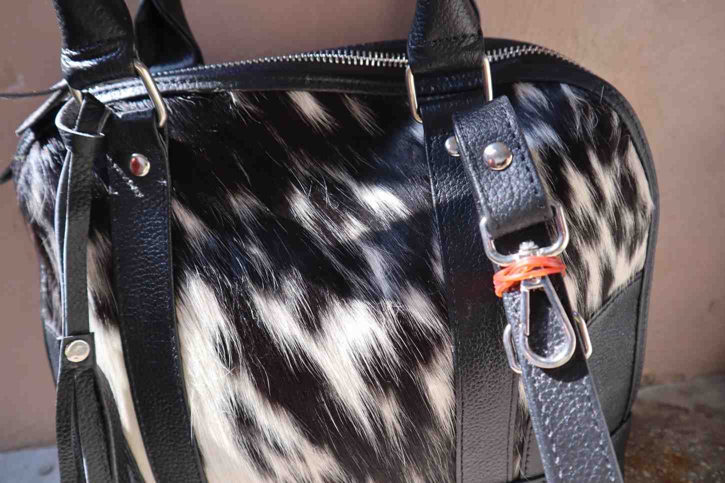 Classic Cowhide Tote Bag - Women Top Handle Handbag Leather Lovers