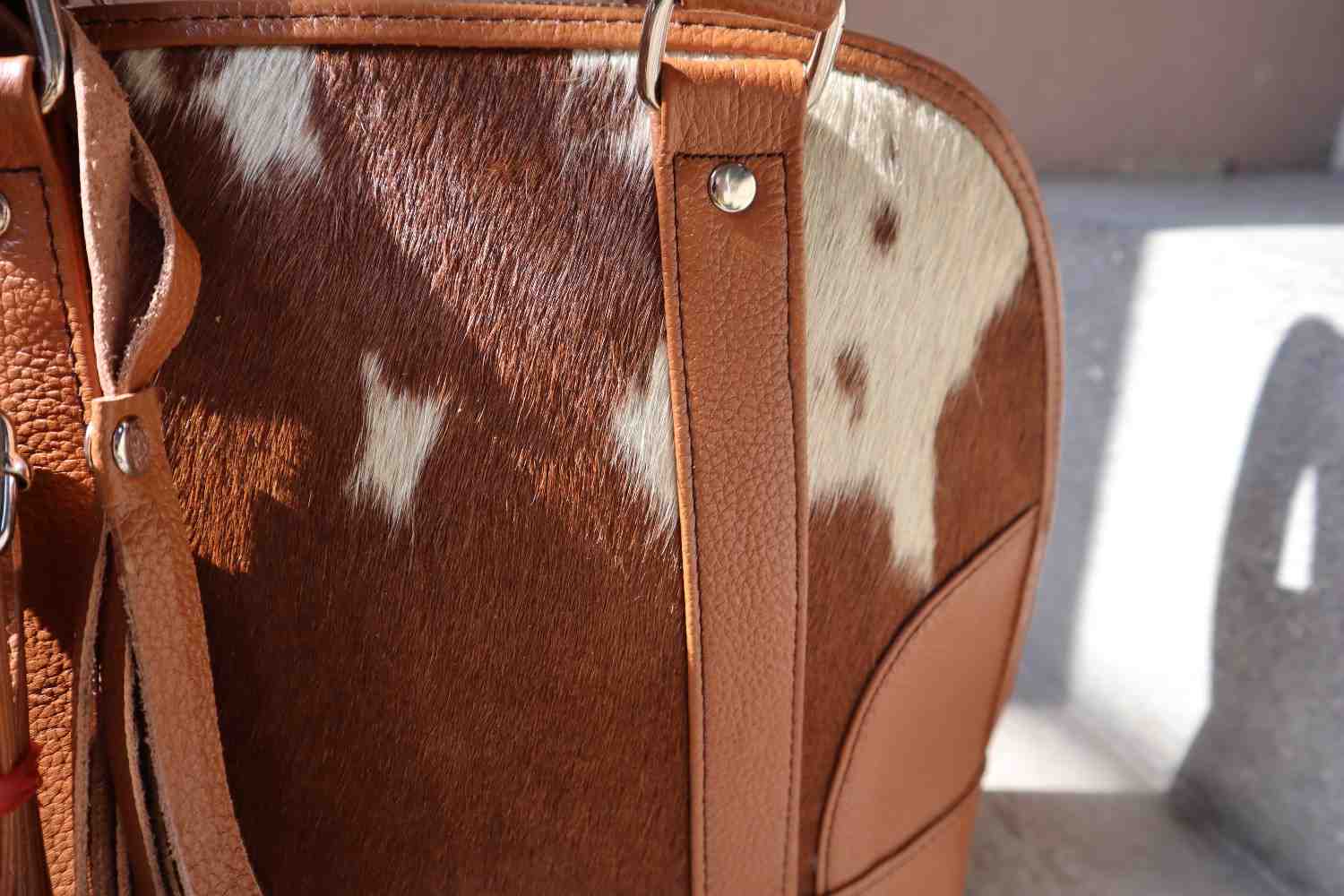 Classic Cowhide Tote Bag - Women Top Handle Handbag Leather Lovers