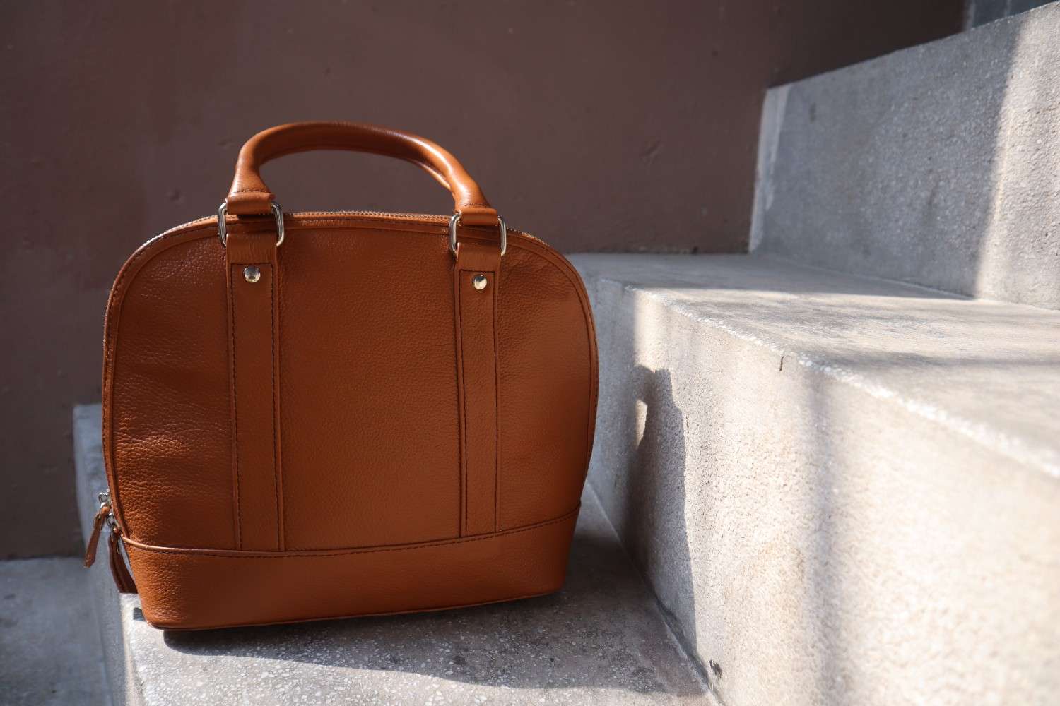 Classic Cowhide Tote Bag - Women Top Handle Handbag Leather Lovers