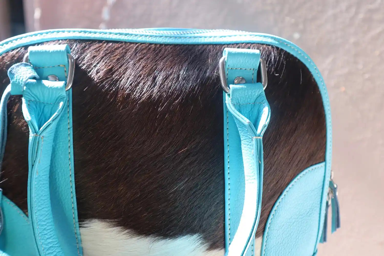 Classic Cowhide Tote Bag - Women Top Handle Handbag Leather Lovers