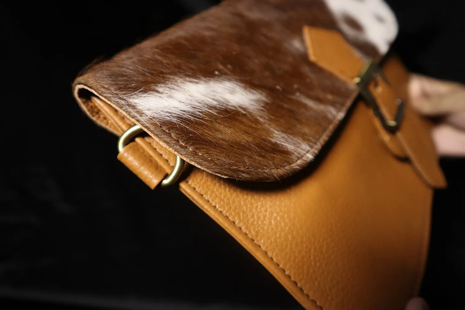 Slim Crossbody Bag Cowhide – Stylish Genuine Leather Bag for Women Leather Lovers