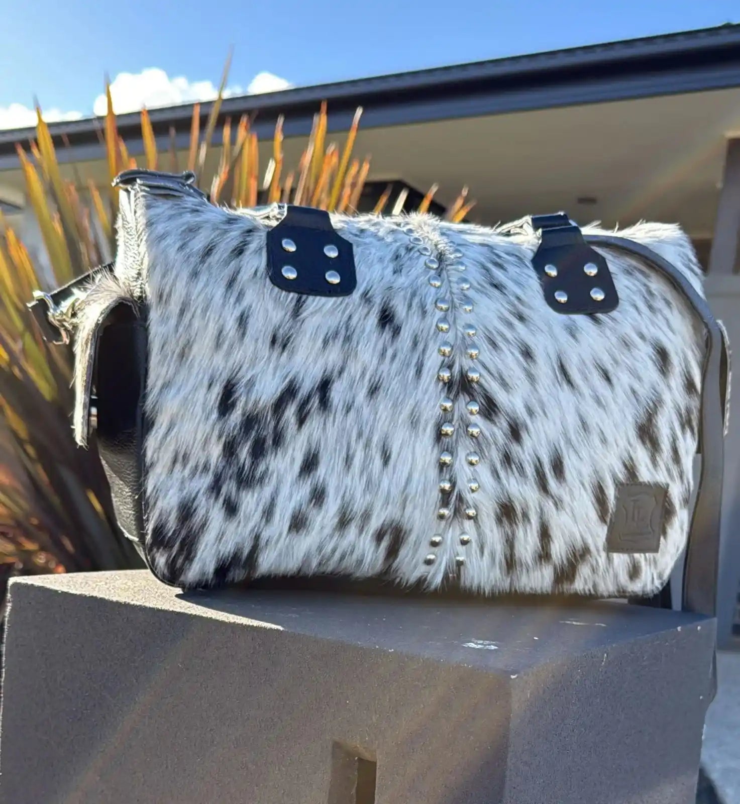 Small Cowhide Duffel Bag – Handmade Travel, Gym, and Weekend Bag Leather Lovers