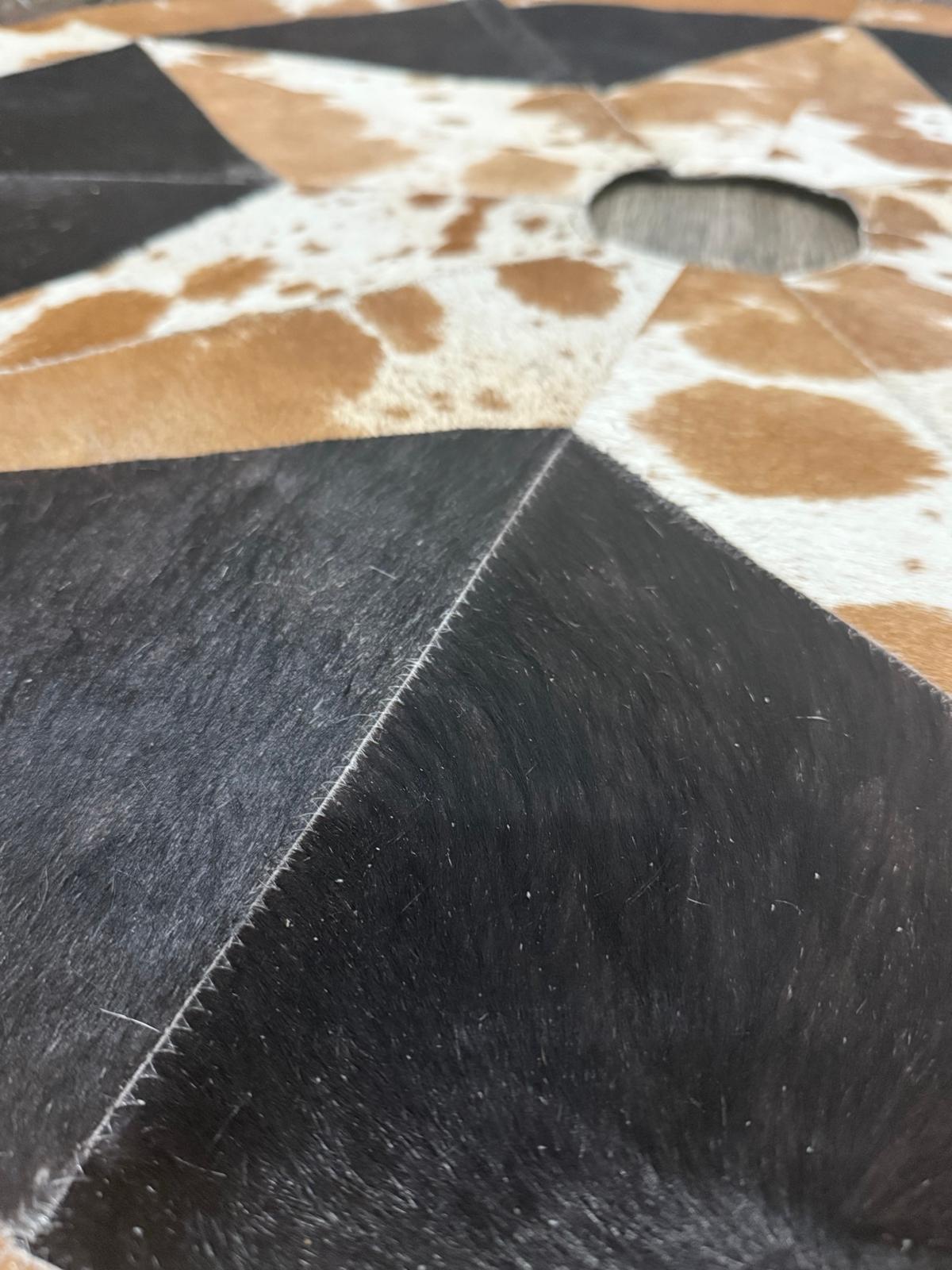 Personalized Cowhide Handmade Christmas Tree Skirt | Holiday Design Leather Lovers