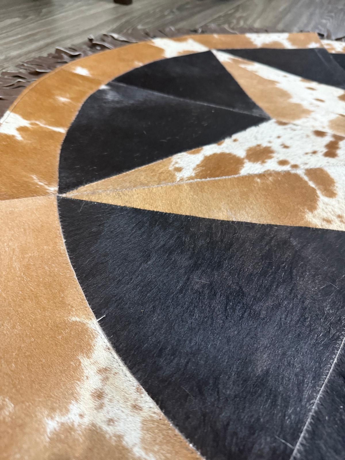 Personalized Cowhide Handmade Christmas Tree Skirt | Holiday Design Leather Lovers