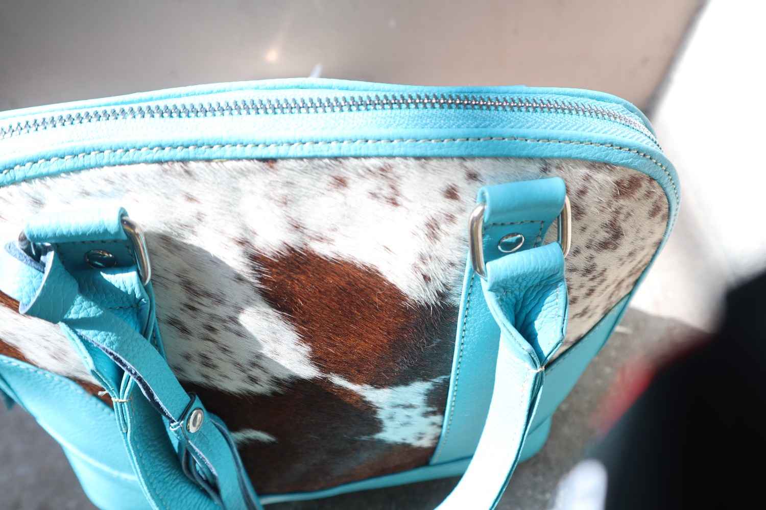 Classic Cowhide Tote Bag - Women Top Handle Handbag Leather Lovers