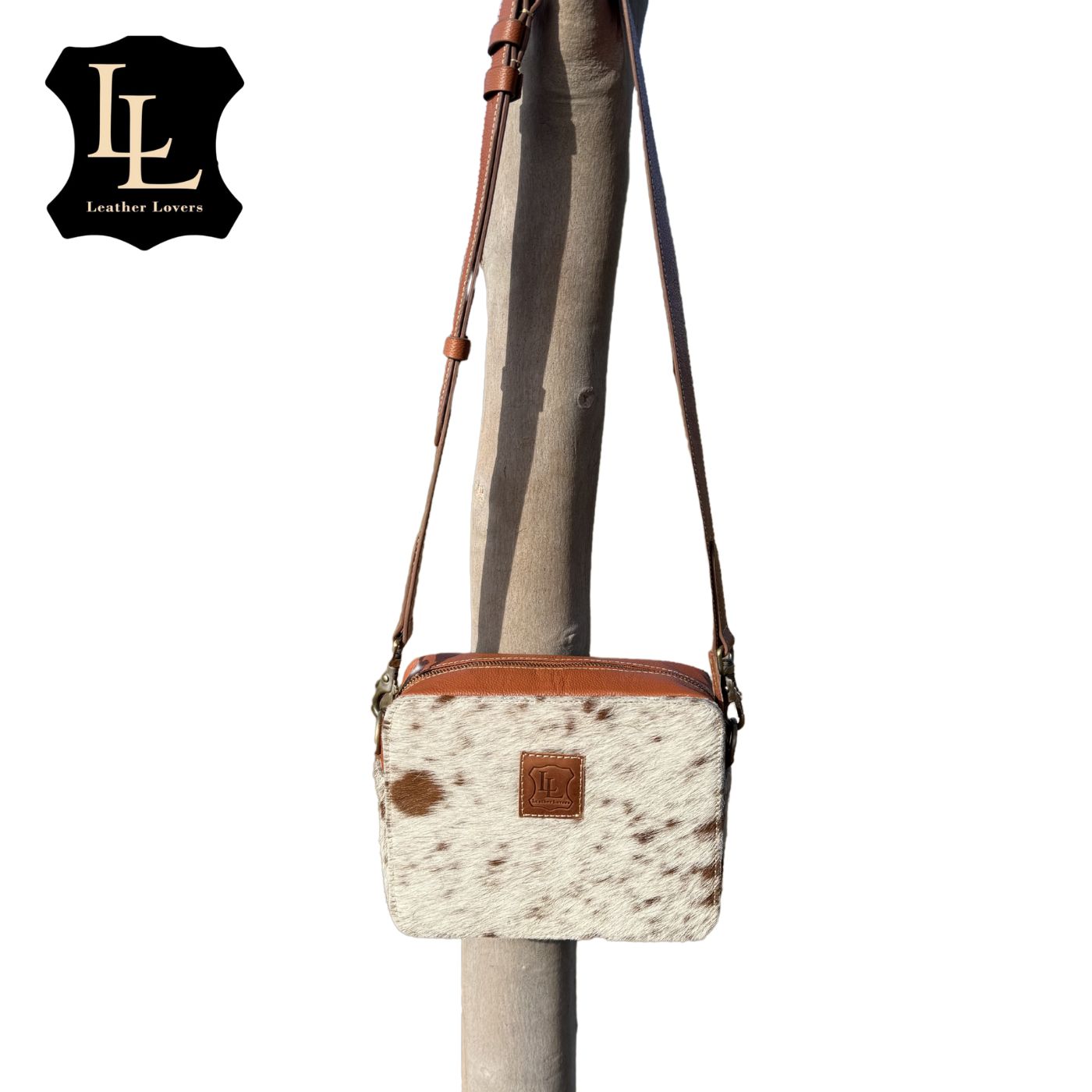 Leather Lovers Cowhide Box Style Cross Body Purse