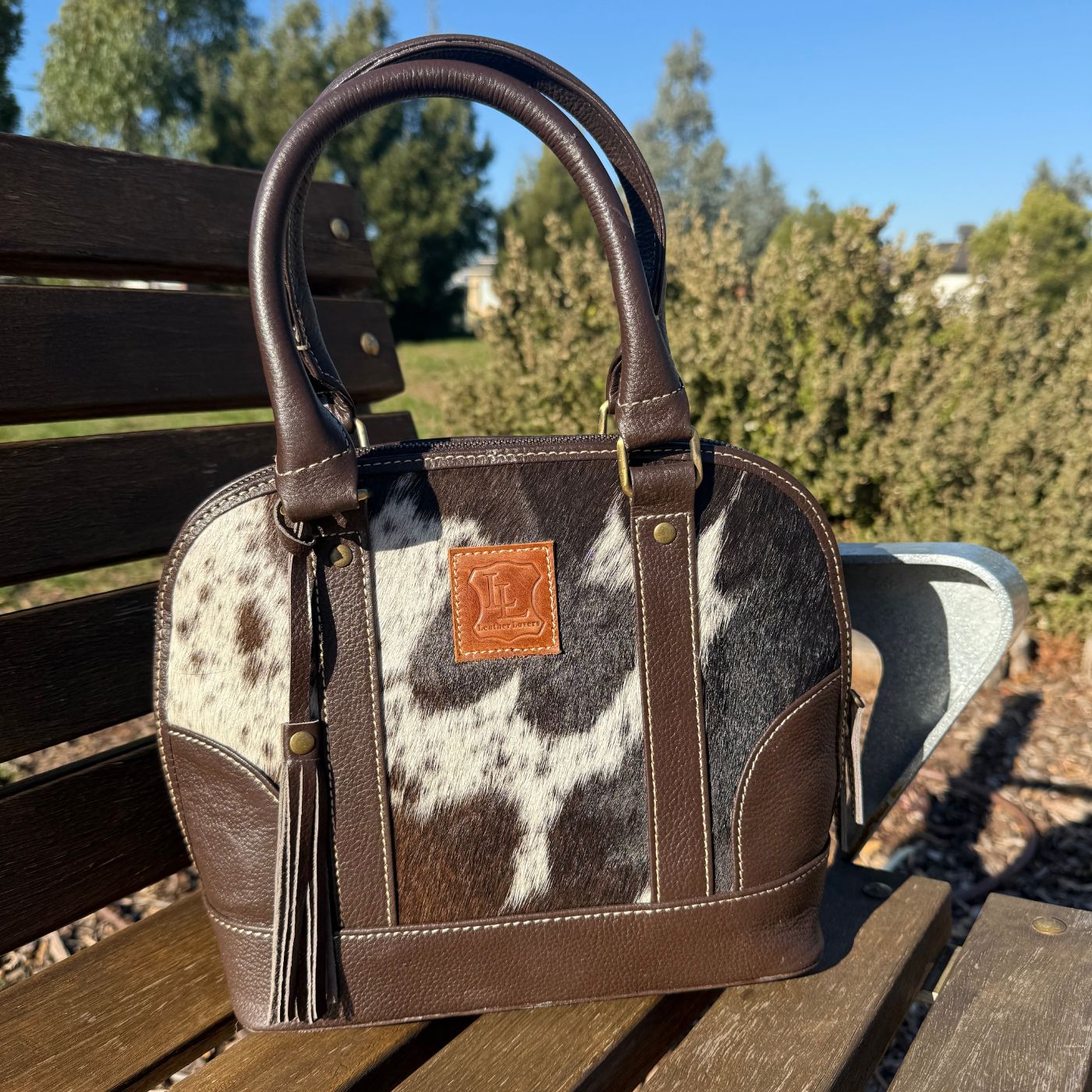 Leather Lovers Classic Cowhide Tote Bag
