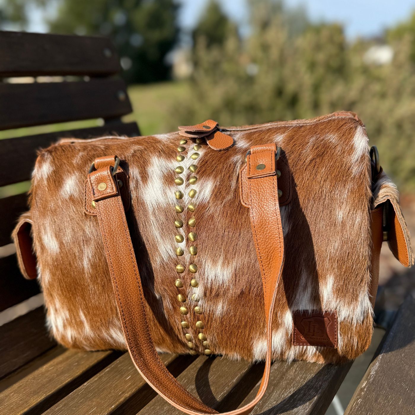 Leather Lovers Cowhide Mini Duffel Bag