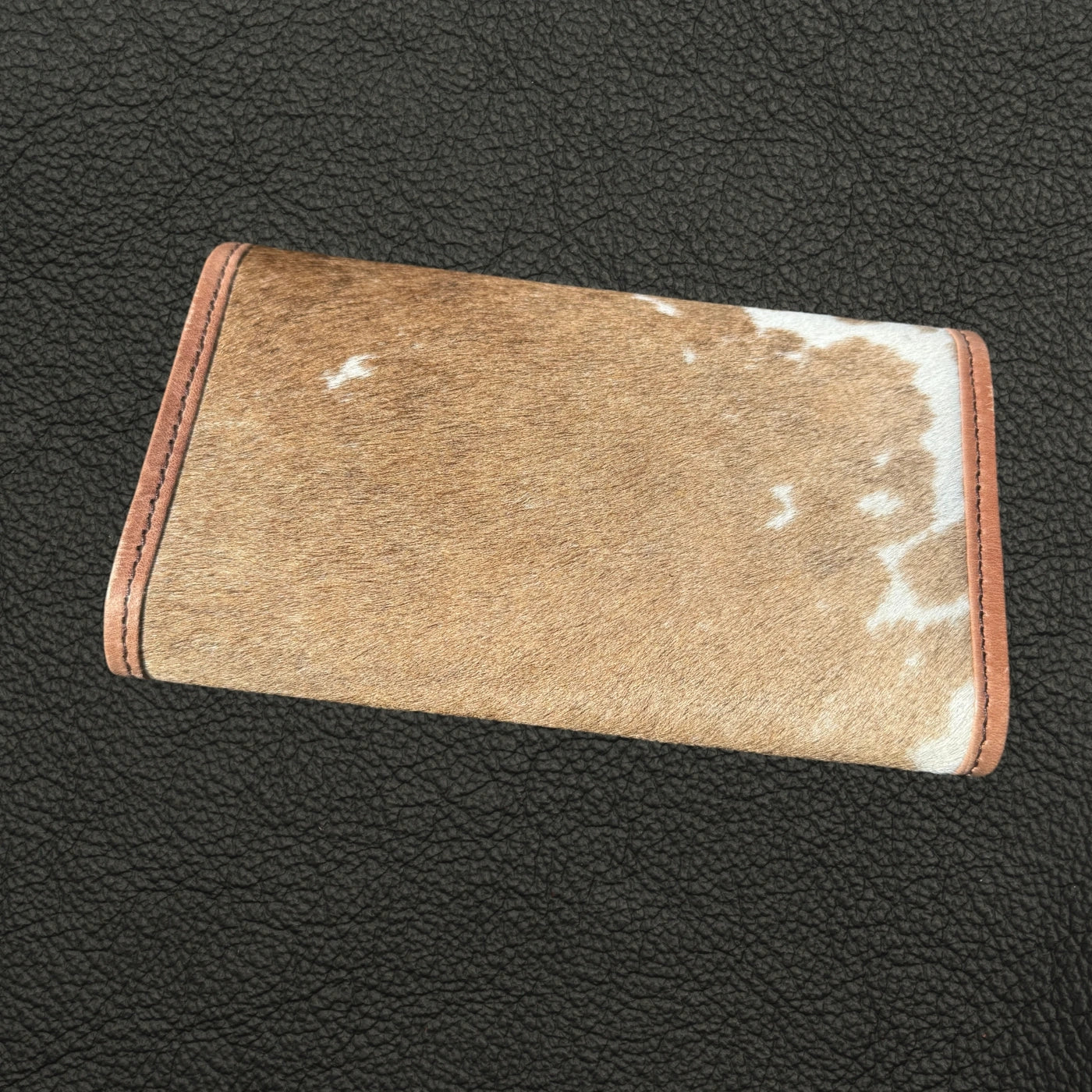 Leather Lovers Cowhide Women Flip Over Hand Wallet