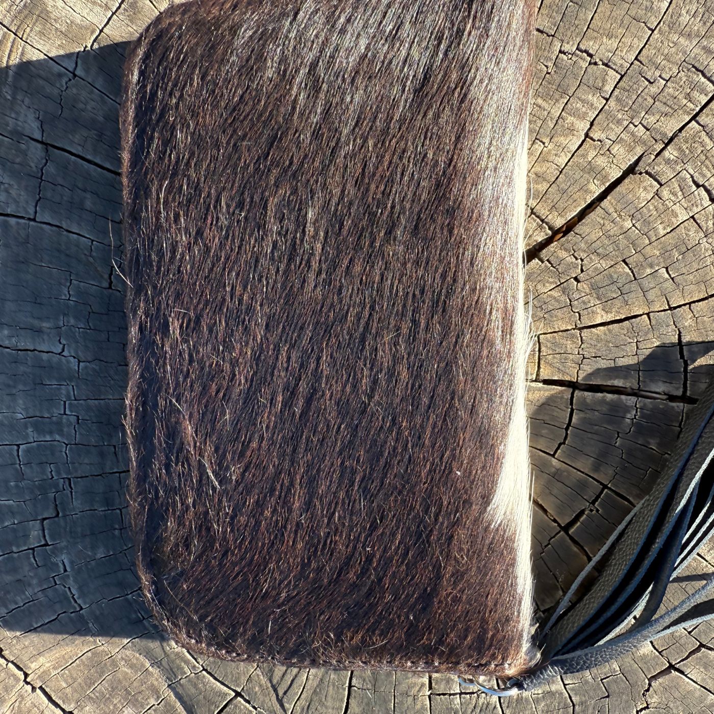 Cowhide Women’s Hand Wallet with Mirror