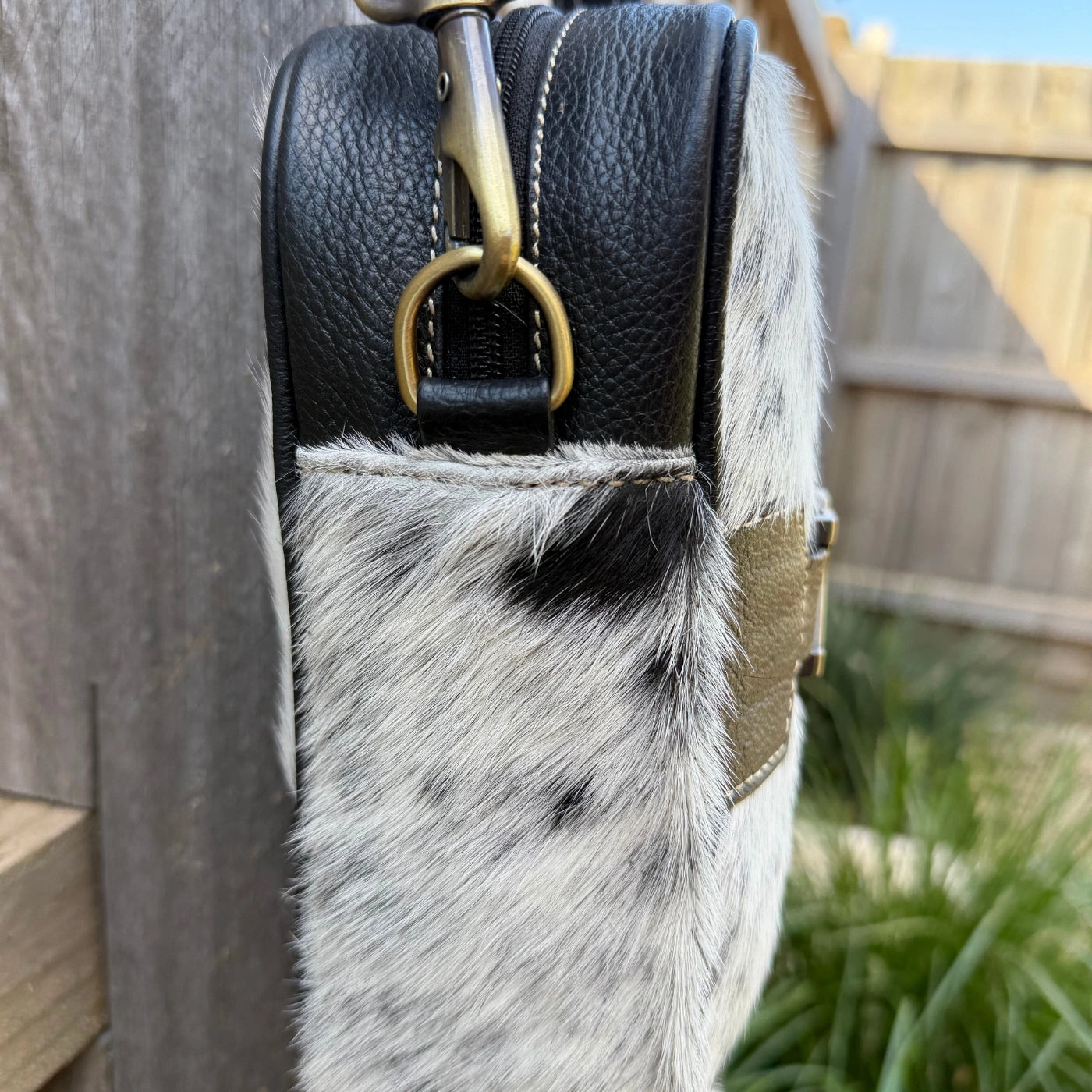 Leather Lovers Cowhide Coach Style Cross Body Purse