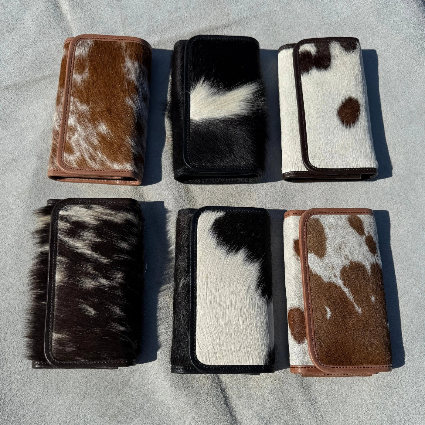 Leather Lovers Cowhide Women Flip Over Hand Wallet