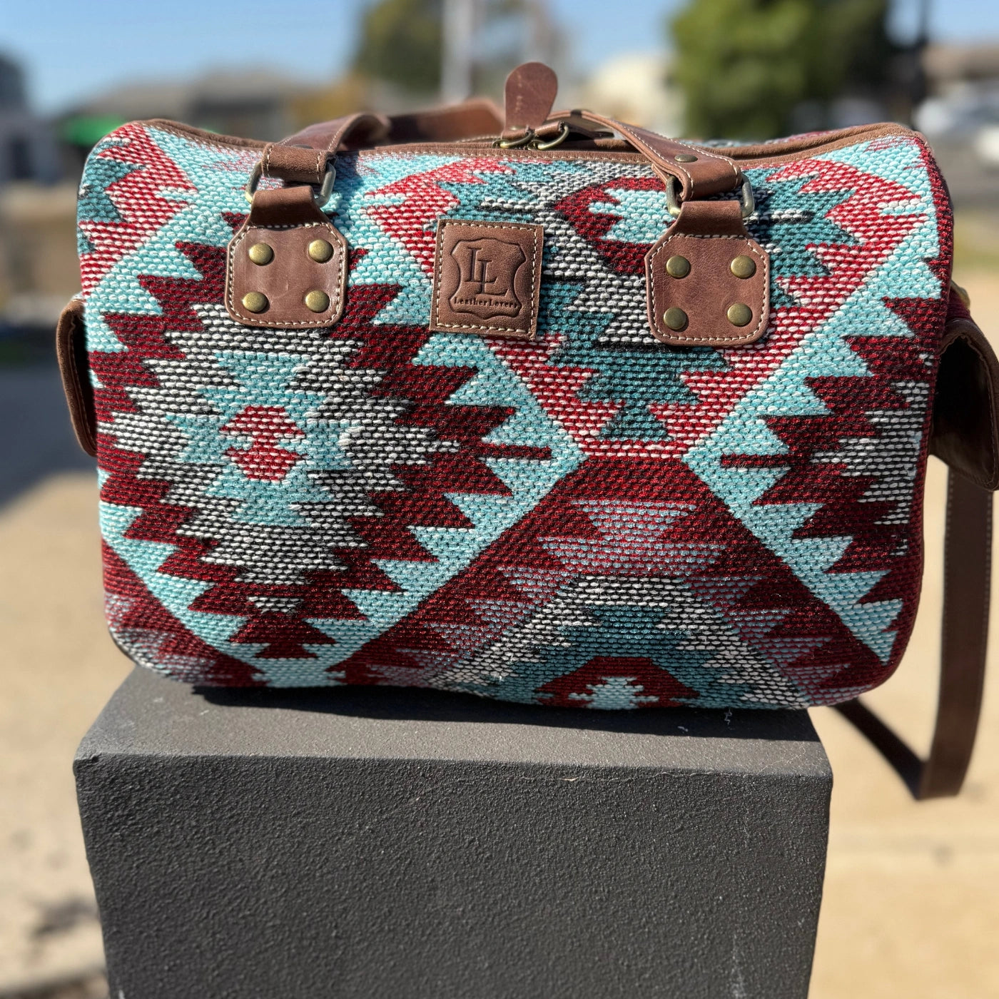 Leather Lovers Digital Fabric Mini Duffel Bag