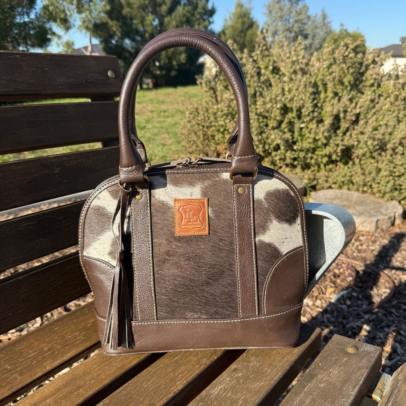 Leather Lovers Classic Cowhide Tote Bag