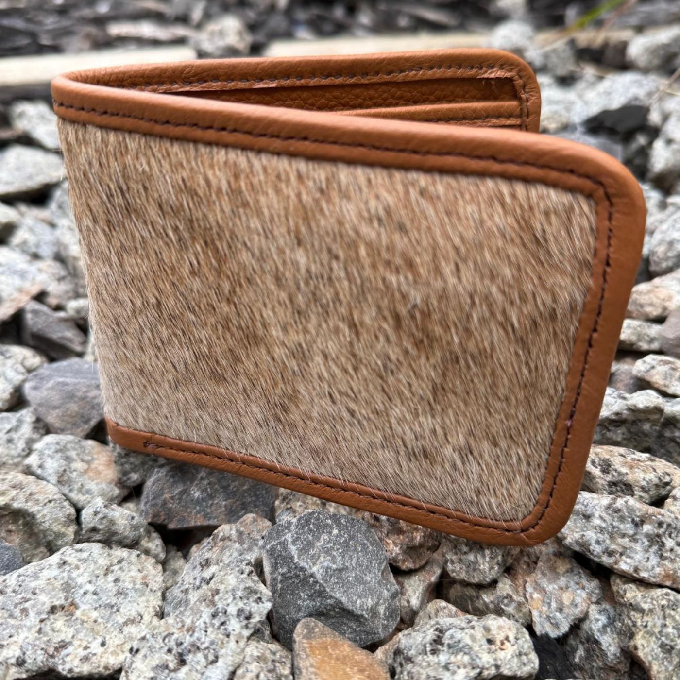 Men’s Cowhide Leather Wallet – Tan | Classic Bifold Design