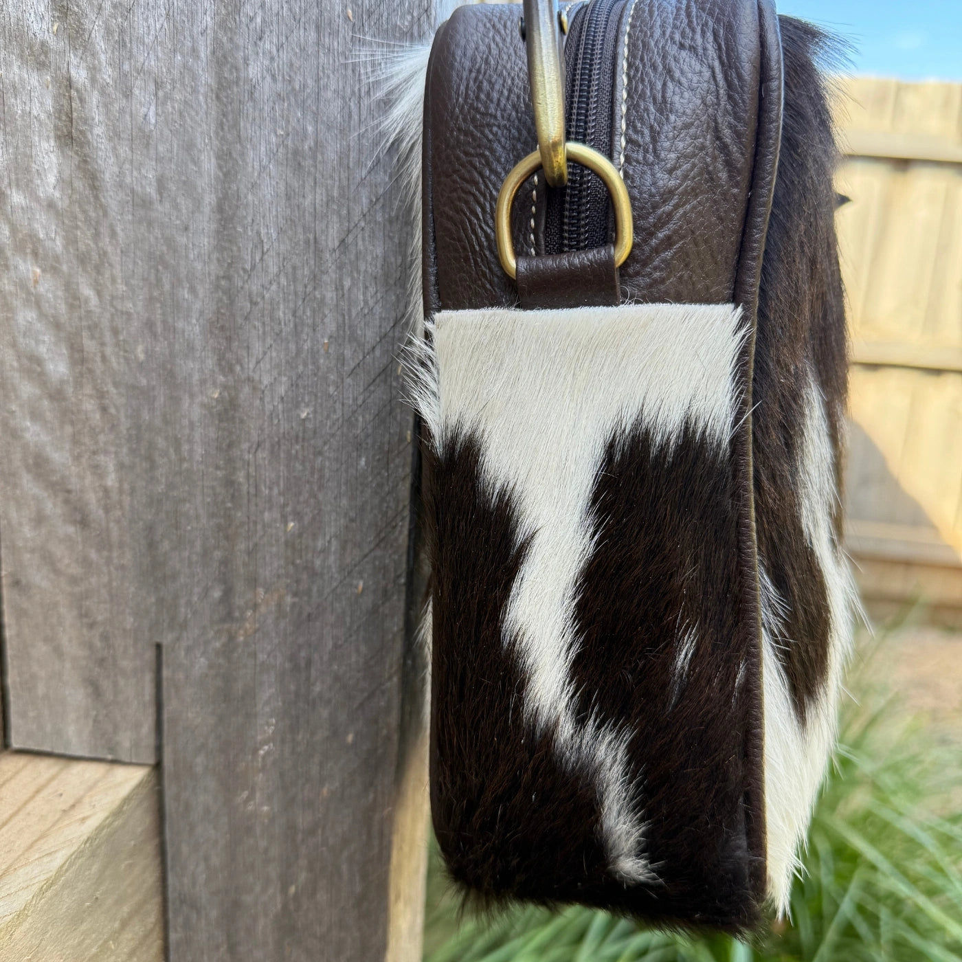 Leather Lovers Cowhide Coach Style Cross Body Purse