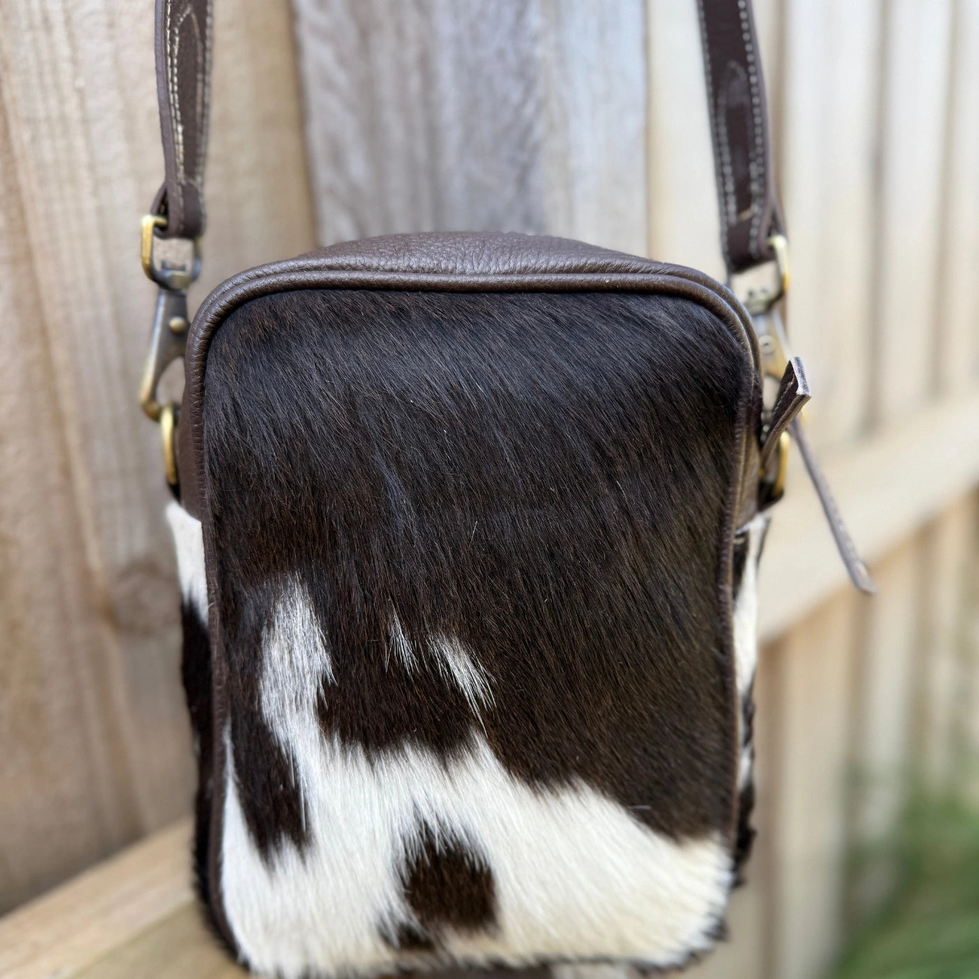 Leather Lovers Cowhide Coach Style Cross Body Purse
