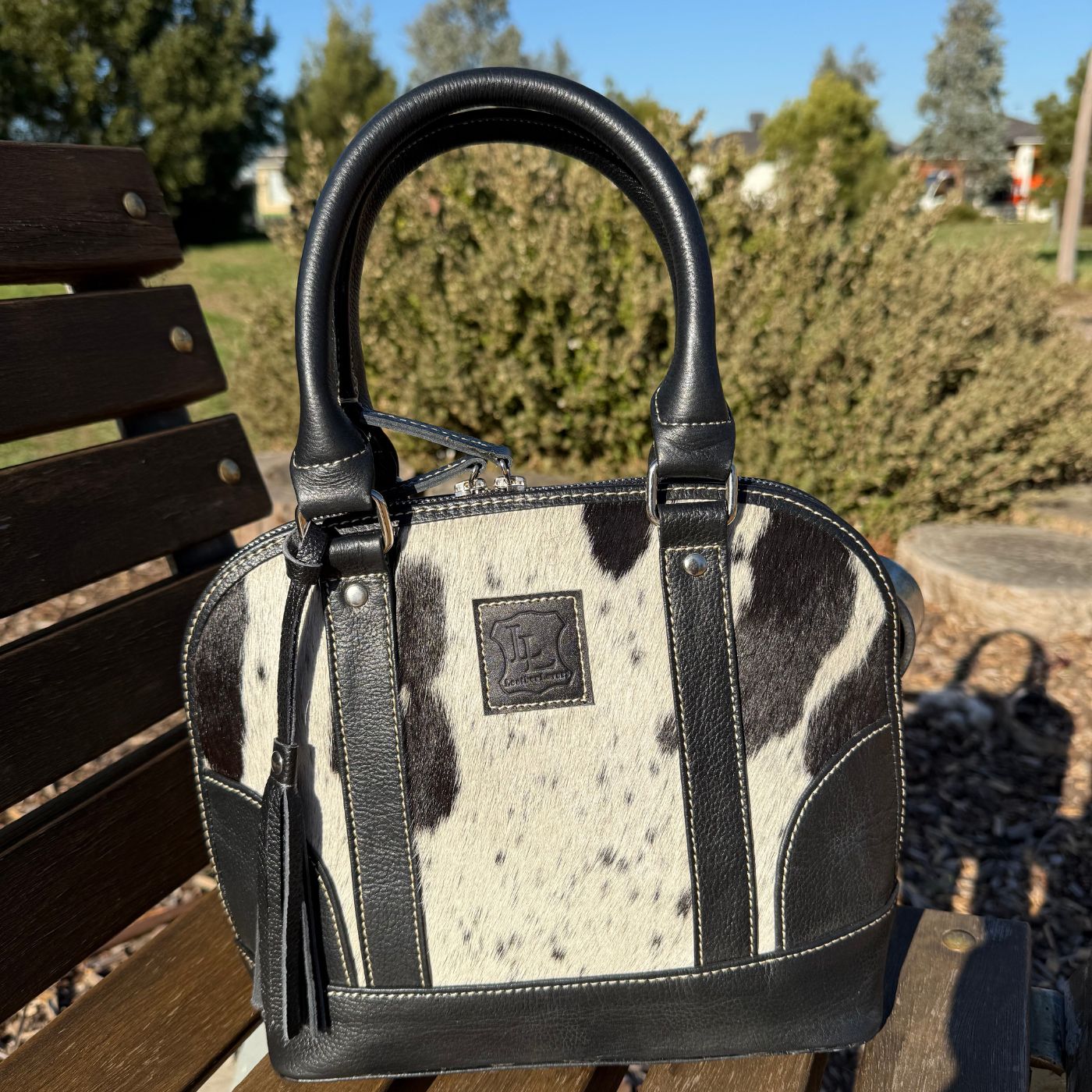 Leather Lovers Classic Cowhide Tote Bag