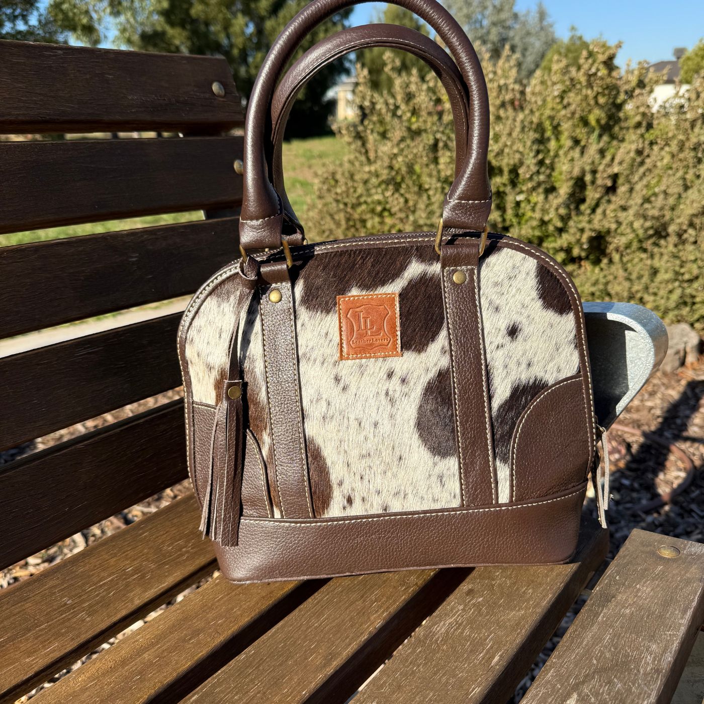 Leather Lovers Classic Cowhide Tote Bag