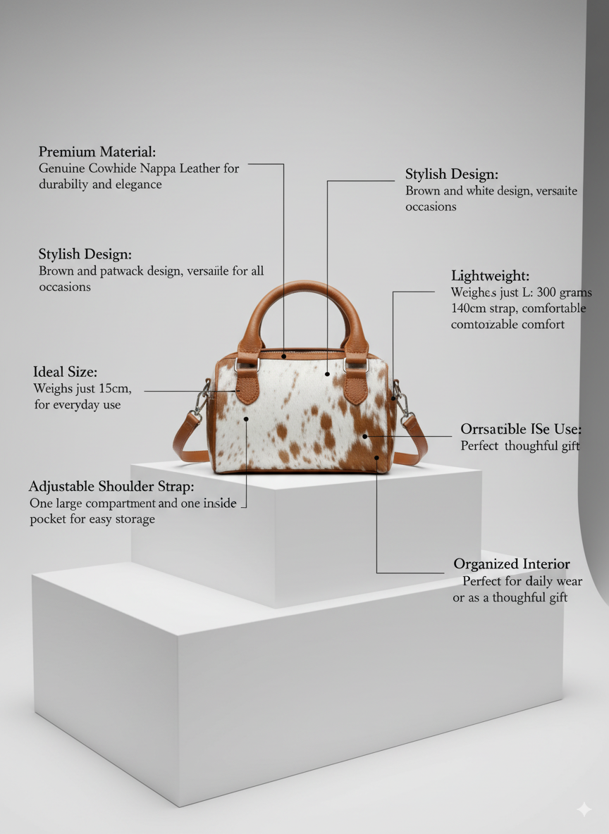 Cowhide TT Crossbody Women Hand Bag | Clutch Bag Ladies Leather Lovers