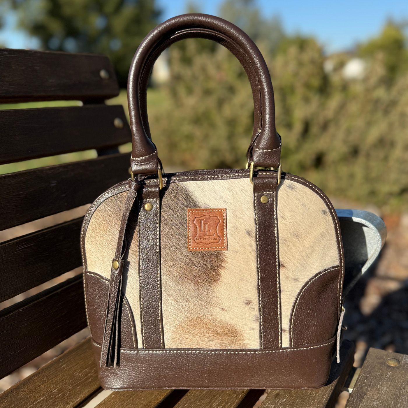 Leather Lovers Classic Cowhide Tote Bag