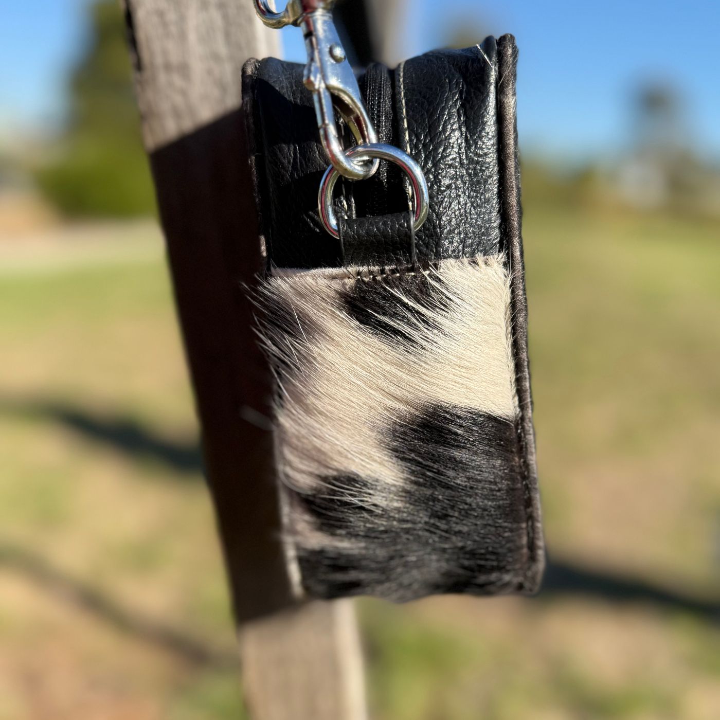 Leather Lovers Cowhide Box Style Cross Body Purse