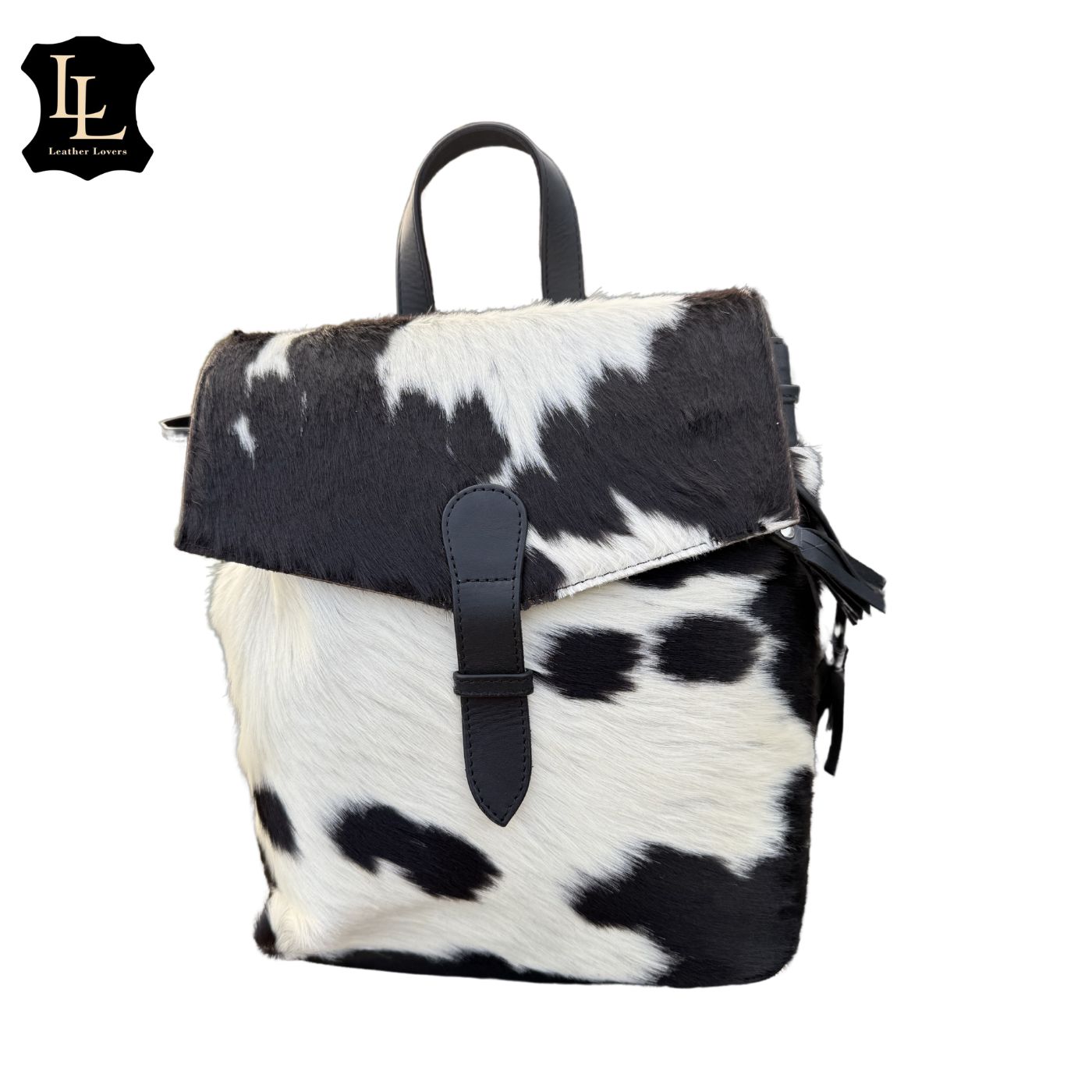 Cowhide White and Black LV Backpack TT