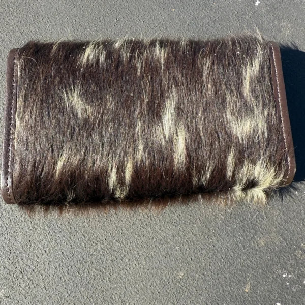 Leather Lovers Cowhide Women Flip Over Hand Wallet