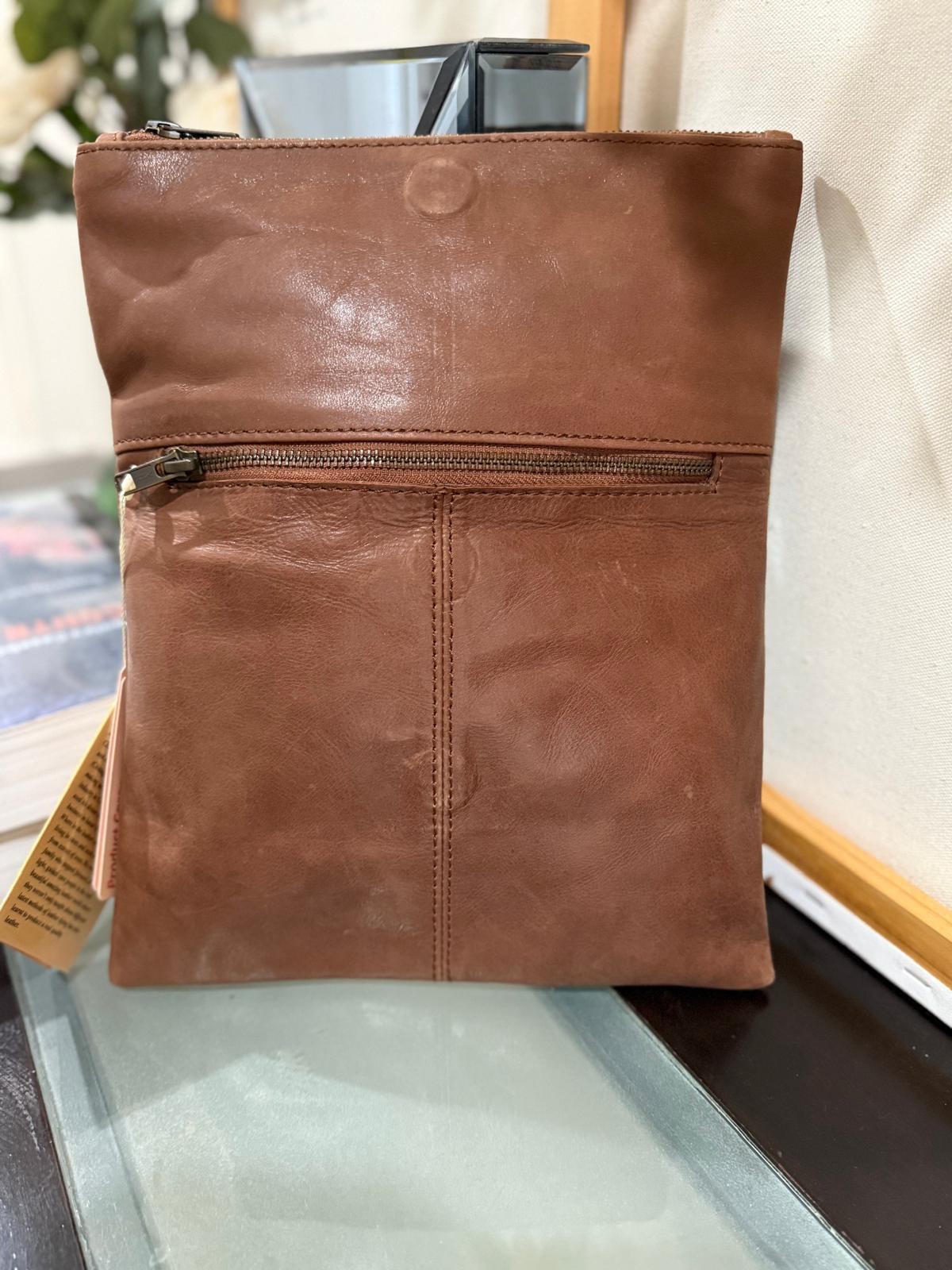 Leather Folded Hand Pouch