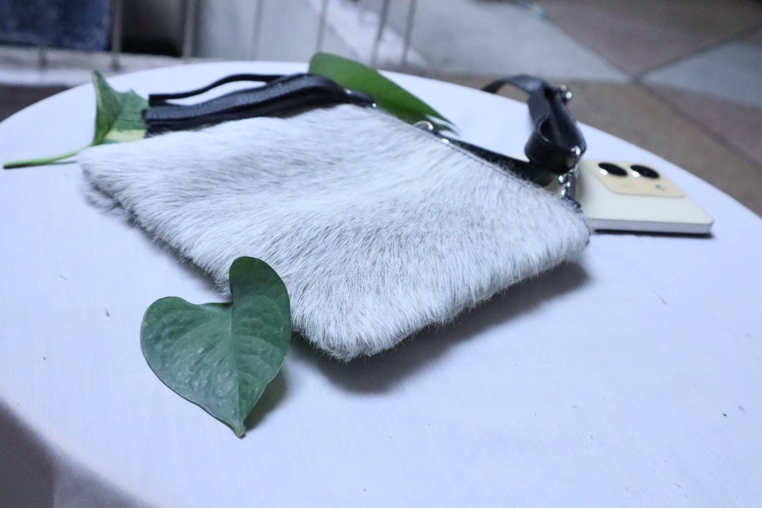 Phone Crossbody Case Cowhide Handmade Mobile Pouch