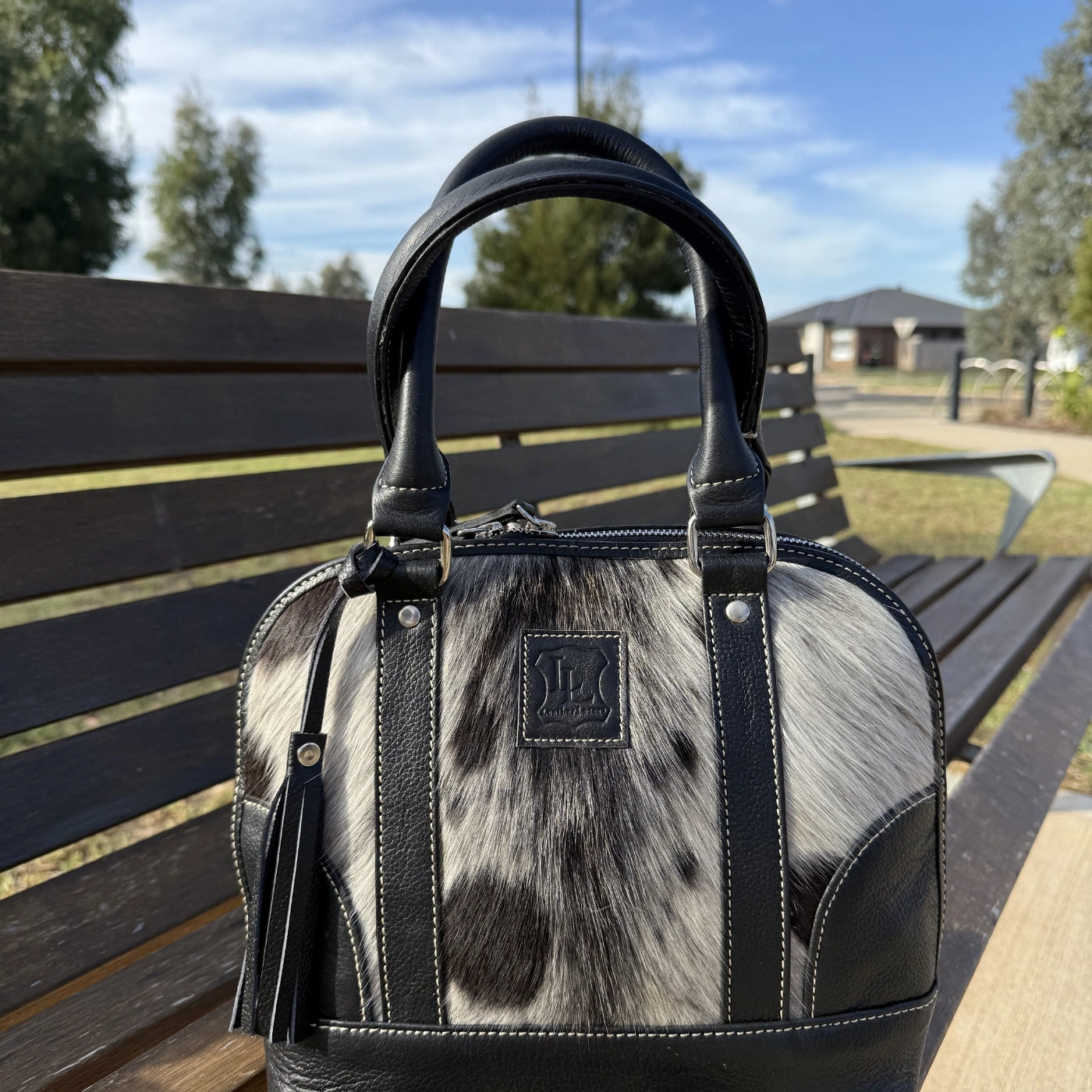 Leather Lovers Classic Cowhide Tote Bag