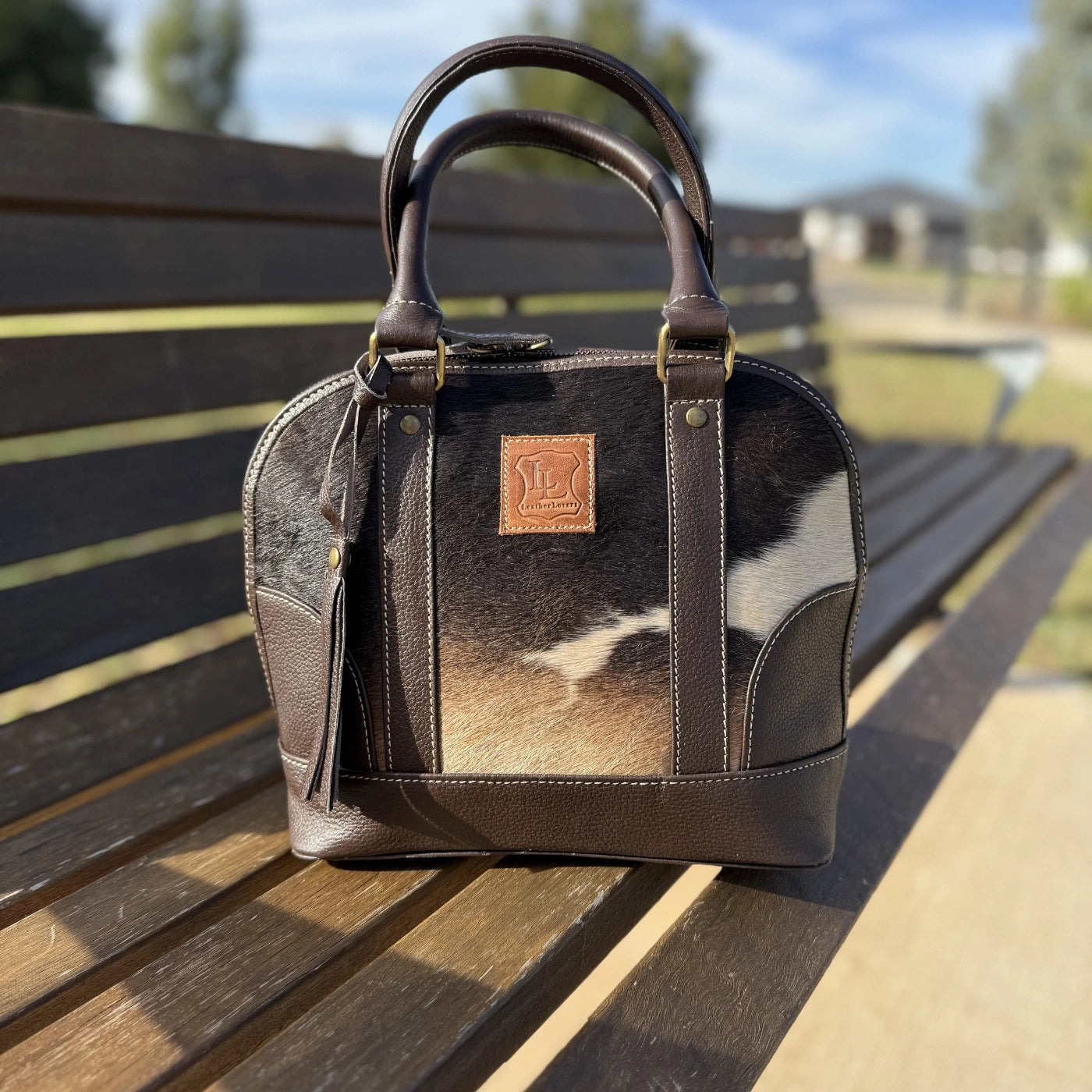 Leather Lovers Classic Cowhide Tote Bag