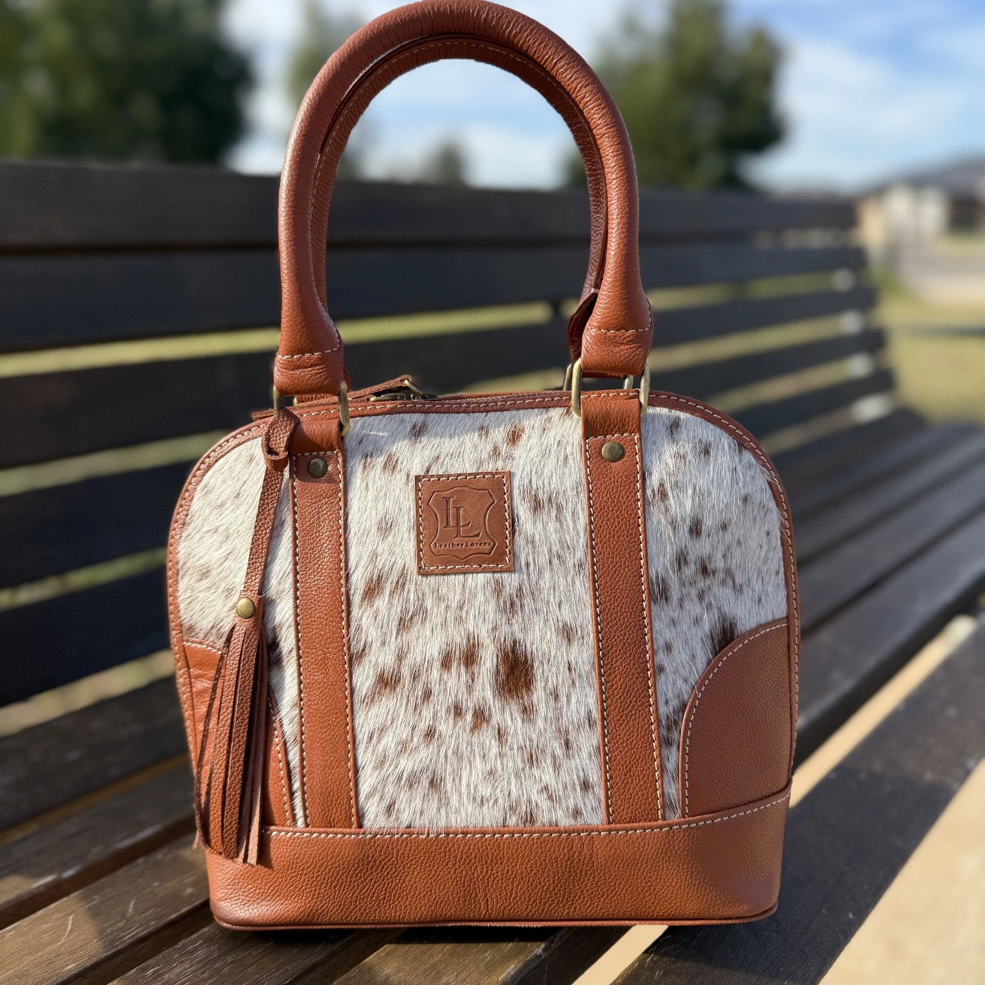 Leather Lovers Classic Cowhide Tote Bag