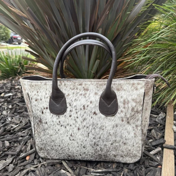 Genuine Cowhide Leather Tote Bag – Stylish Large Handbag for Women