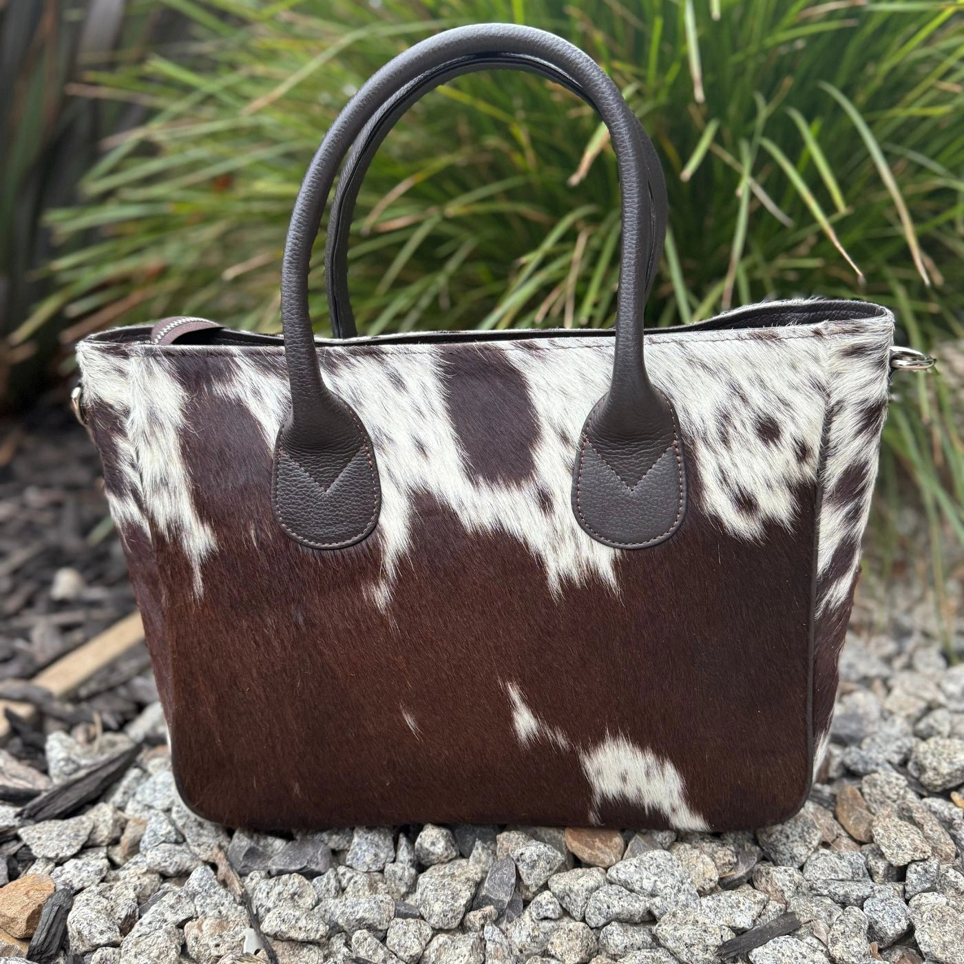 Genuine Cowhide Leather Tote Bag – Stylish Large Handbag for Women