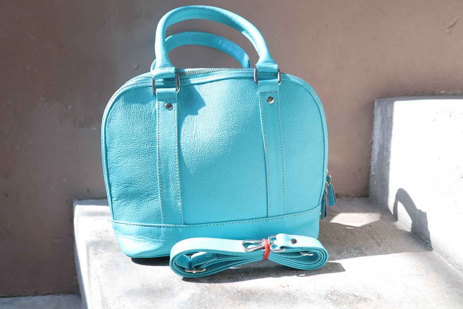 Classic Cowhide Tote Bag - Women Top Handle Handbag Leather Lovers