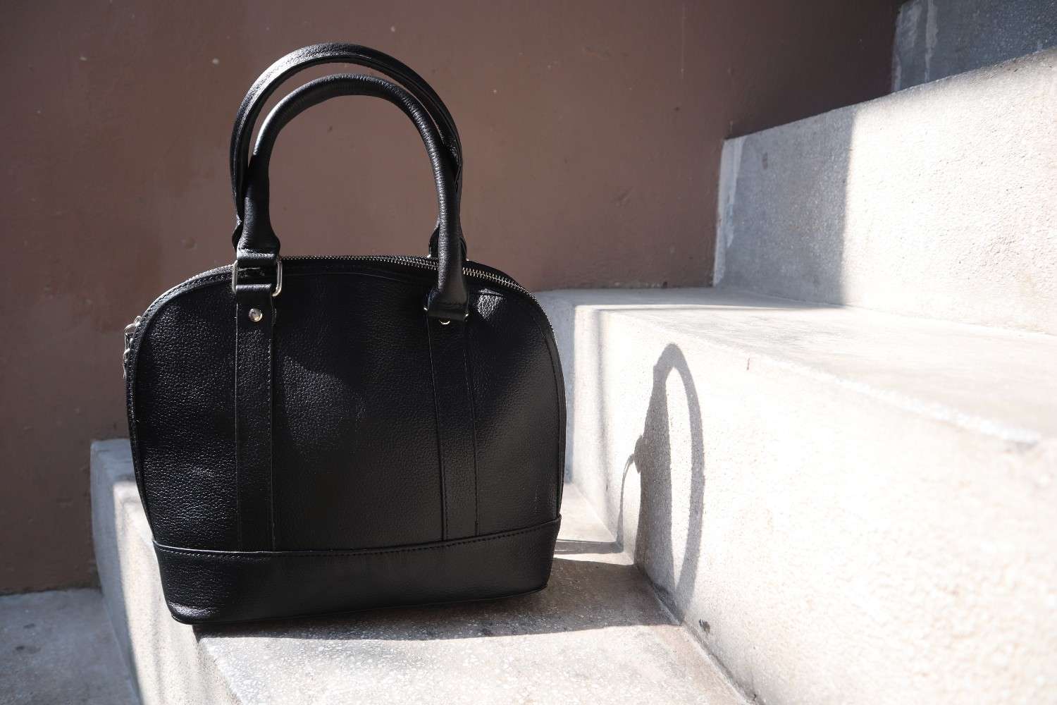 Classic Cowhide Tote Bag - Women Top Handle Handbag Leather Lovers