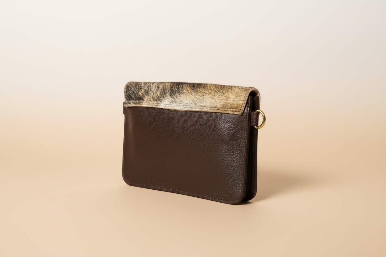 Slim Crossbody Bag Cowhide – Stylish Genuine Leather Bag for Women
