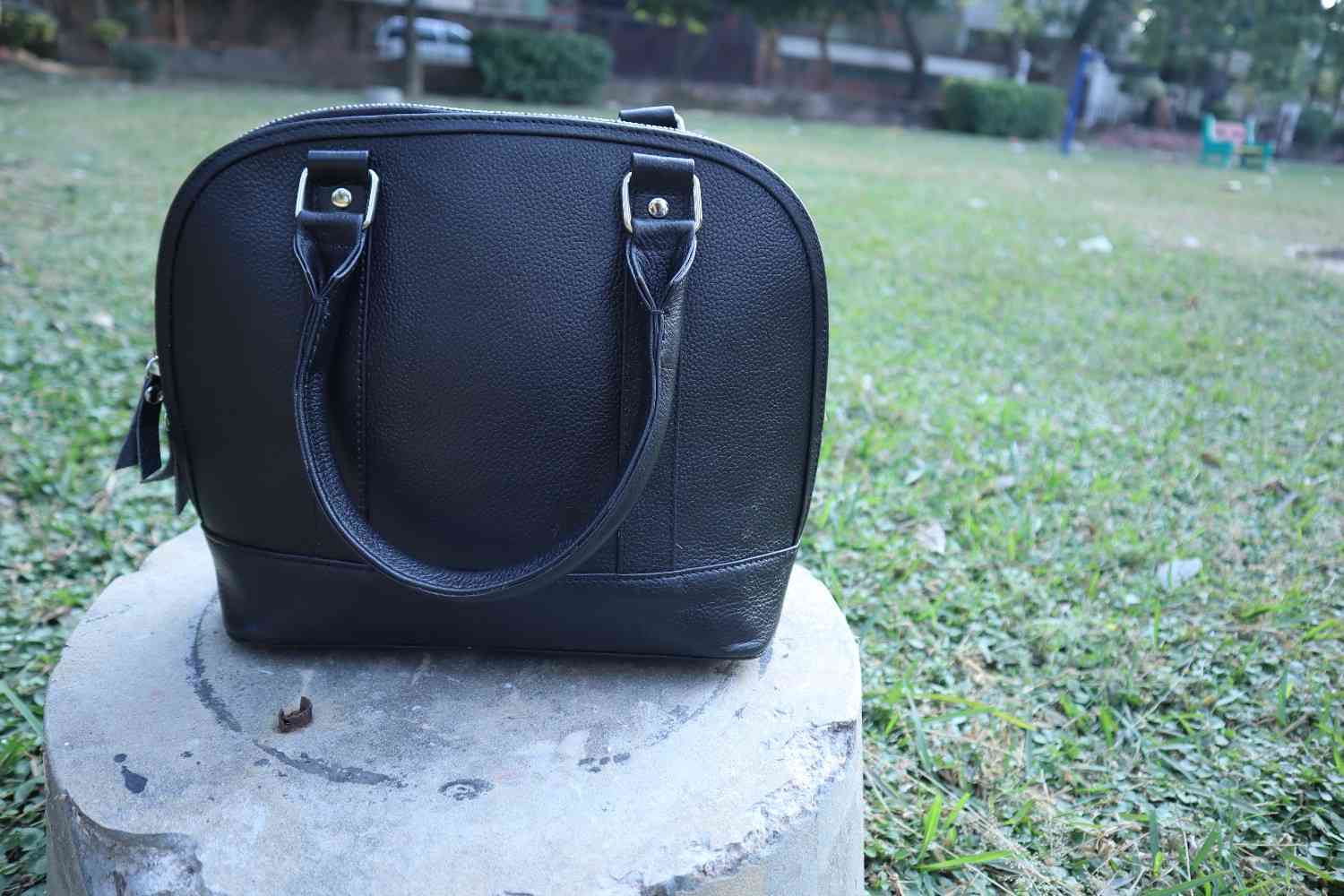 Classic Cowhide Tote Bag - Women Top Handle Handbag Leather Lovers