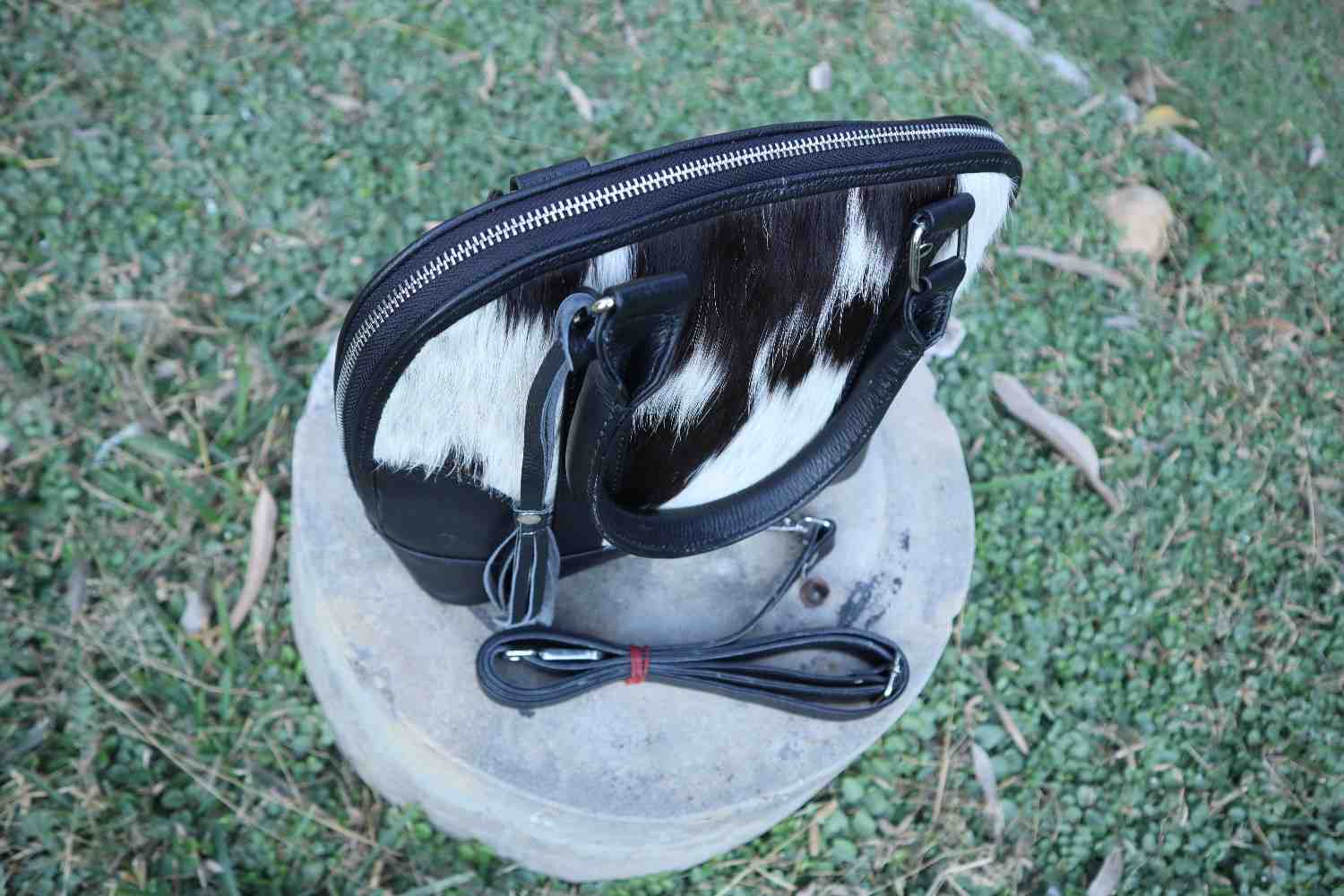 Classic Cowhide Tote Bag - Women Top Handle Handbag Leather Lovers