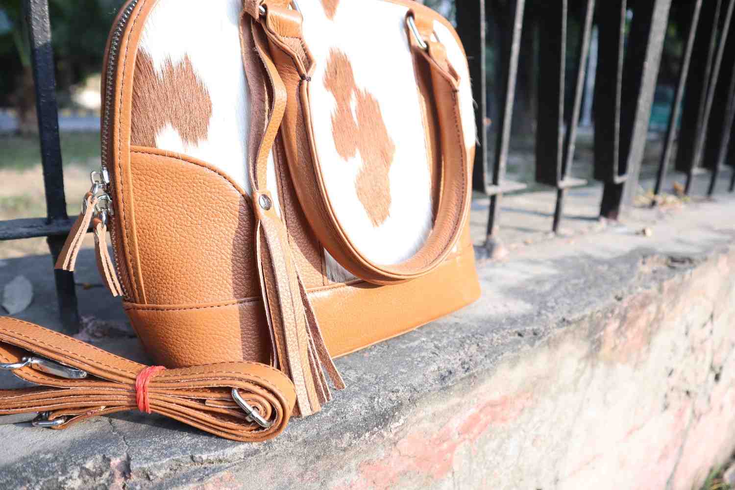 Classic Cowhide Tote Bag - Women Top Handle Handbag Leather Lovers