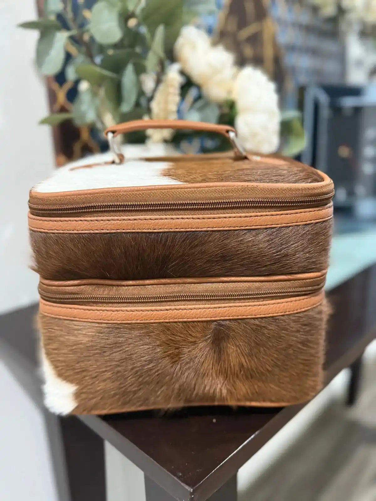 Cowhide Makeup Beauty Box