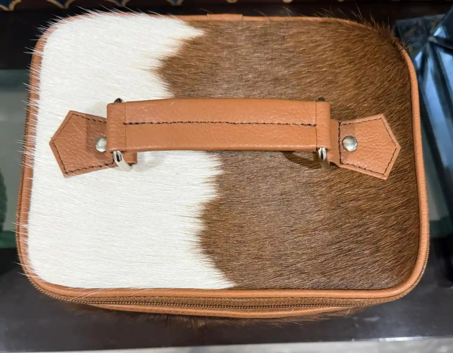 Cowhide Makeup Beauty Box
